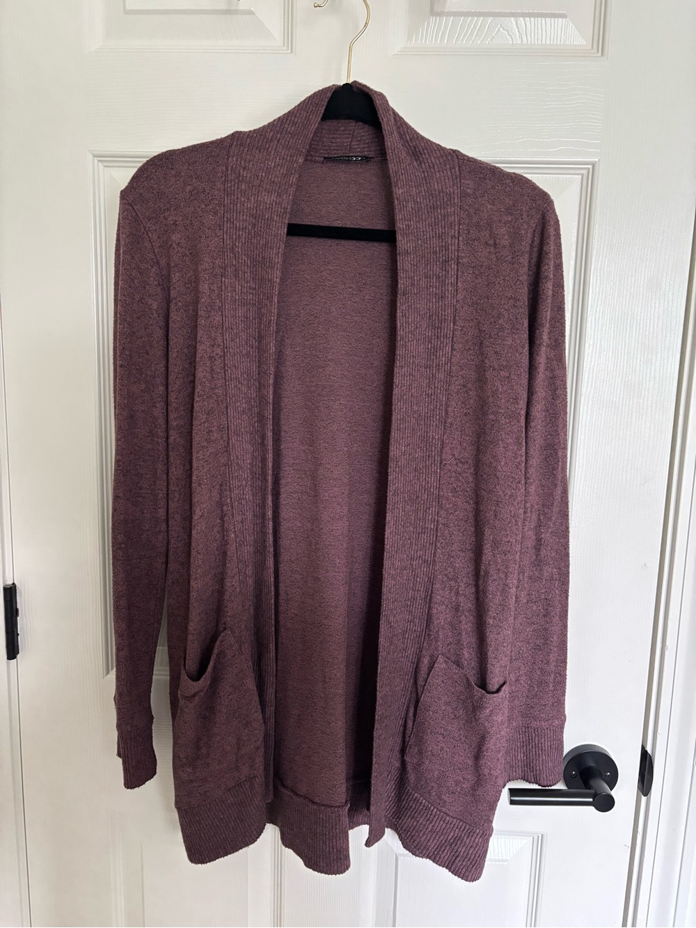 Papermoon Open-Front Cardigan in Mauve super soft and comfy purple mauve